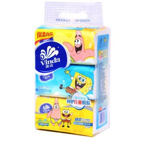 维达 绵柔系列 抽取式面巾纸 2层x200抽x3包 9元