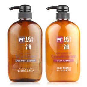 KUMANOYUSHI 熊野油脂 马油洗护套装 洗发水600ml+护发素600ml 79元