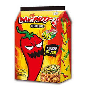 秒杀预告# 旺旺 辣人挑豆零食综合包200g 22点 0.01元包邮