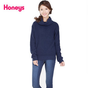 毛衣的季节# Honeys 百搭 纯色长袖高领毛衣 78元
