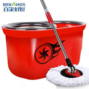 前30分钟# 百家好世 风火轮省力旋转拖把桶套装 19点 89返44.5元