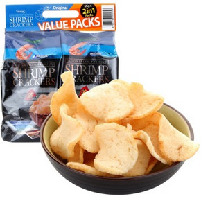 Papatonk 啪啪通 虾片 85g*2包*6组 52.8元包邮(202.8-100-50券)