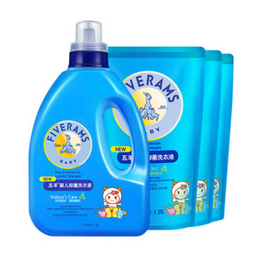 五羊 婴儿抑菌洗衣液（1.2L+1L×3) 4200ml 29.8元