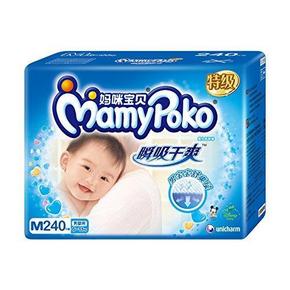 MamyPoko 妈咪宝贝 瞬吸干爽 纸尿裤 女宝宝 XL 160片 179元包邮(279-100)