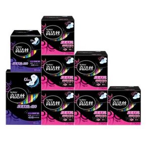 高洁丝尊享 卫生巾日用 60片+夜用 8片+超长夜用420mm 3片 75.9元