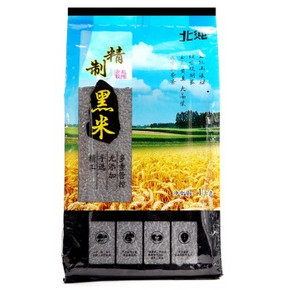 手机端# 北纯 精制黑米1kg 真空包装 9.9元