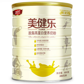 美庐 美健乐 脱脂高钙高蛋白营养奶粉800g  折32.7元(49，买2送1)