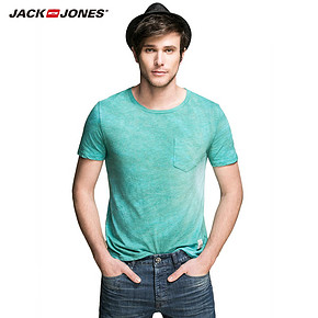 Jack Jones/杰克琼斯 纯色修身男圆领短袖T恤 75元包邮
