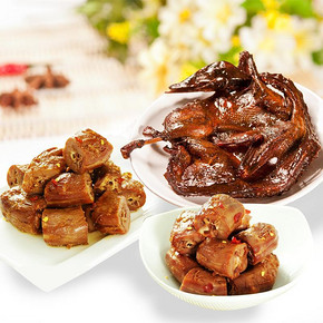 绝味 招牌麻辣鸭脖200g*2+酱板鸭360g 48.8元包邮(88.8-40券)