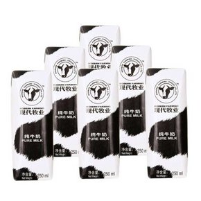 现代 牧业纯牛奶250ml*12 简装 32.9元