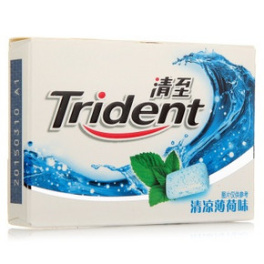 凑单优品# 清至 无糖口香糖 清凉薄荷 27克约20粒 1元