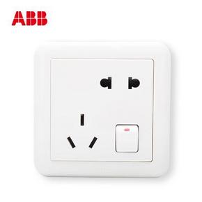 秒杀预告# ABB 插座 德静带开关五孔 22点 1元包邮(另有2款)