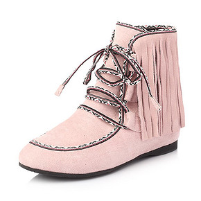 INNET 茵奈儿 UMA23DD5 粉色布面牛皮女靴 折49.5元(99选2)