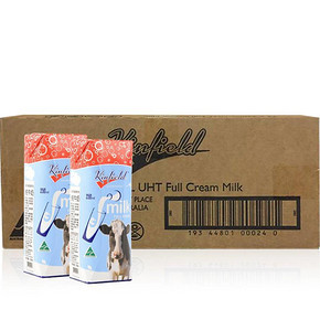 澳大利亚 金菲尔德超高温灭菌乳 全脂牛奶250mlx24盒 59元