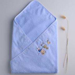 大朴（DAPU）精梳埃及长绒棉婴童抱被 蓝色 95*95cm 49元(99-50券)