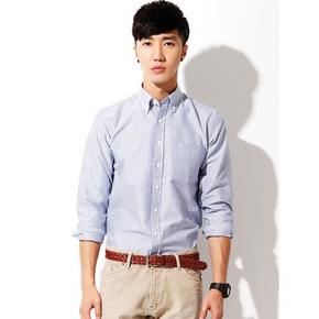 U-shark 优鲨 男士拼色竖条纹长袖衬衫 39元包邮