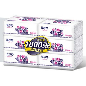 五月花 抽纸 简纯主义2层面巾纸150抽*6包*6组 51.4元(101.4-50)