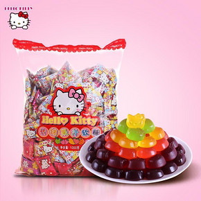 前5分钟# Hello Kitty 什锦果汁软糖橡皮糖1000gx2份 29.9元