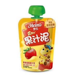 华南# einz亨氏 乐维滋果汁泥苹果草莓120g 1.9元