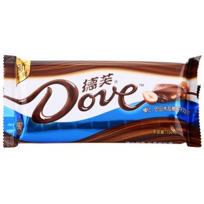 德芙Dove 榛仁巴旦木葡萄干巧克力150g 折12元(24，买1送1)