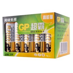GP 超霸电池 GP15AU-2IB20 五号碱性电池 20粒装 19.9元
