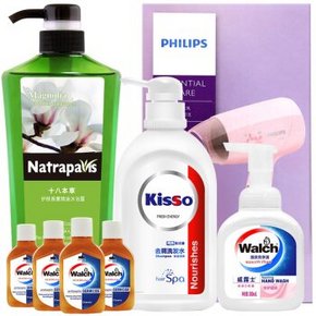 威露士 洗发水400ml+沐浴露650ml+洗手液300ml+消毒液60ml*4+电吹风 79元包邮