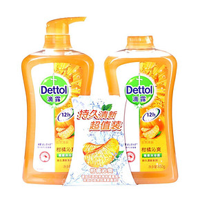 Dettol 滴露 中国沐浴露自然清新650g+650g 37元