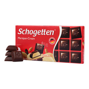 Schogetten 施格特 扁桃仁味夹心巧克力巧克力100g 折4.9元(9.9，买1送1)