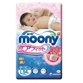 日本Moony尤妮佳 婴儿纸尿裤L54片*3包 214元(78X2-20券)