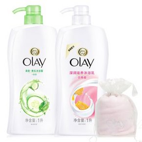OLAY 玉兰油 沐浴露套装1L*2瓶+浴巾*2条+沐浴露950g 99.7元(199.7-100)