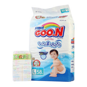日本进口  大王GOON 婴幼儿纸尿裤 L 58片 79.8元(2件起购)