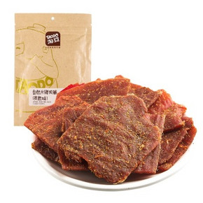 TAODO 淘豆 上味猪肉脯 孜然味100g*4袋+送牛板筋30g*4包 29.7元(买4免1)