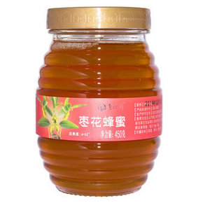 拼单好价# 森蜂园 枣花蜂蜜450gx8瓶装 100元包邮(200-100券)