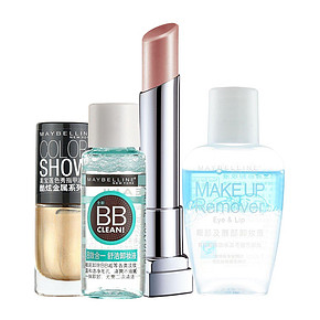 Maybelline 美宝莲 好气色轻唇膏3.9g+指甲油6.5ml+眼唇卸妆液40ml+8ml 56元