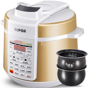 苏泊尔 CYSB50YCW21QJ-100 智能电压力锅5L+送苏泊尔豆浆机 399元包邮