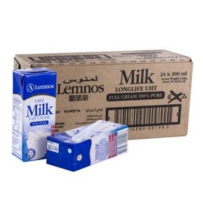 澳大利亚 lemnos 兰诺斯 全脂纯牛奶 200ML*24 59元