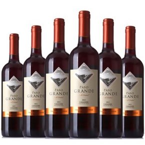 智利进口 佰铄红 葡萄酒 佳美娜 750ml*6瓶 158元(258-100)