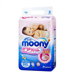MOONY 日本尤妮佳 婴儿纸尿裤 尿不湿 S90片 82元包邮