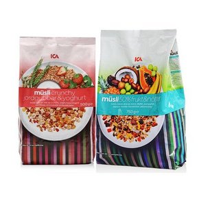 ICA 50% 水果坚果果仁+草莓酸奶燕麦片 750g+500g 78元包邮