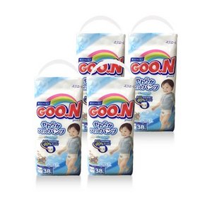 GOO.N 大王 男宝宝用拉拉裤 干爽维E系列 XL 38片*4包 316元包邮(346-30券)