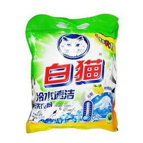 白猫 冷水速洁无磷洗衣粉 4kg/袋 18.9元