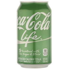 美国进口 可口可乐 Coca Cola Life 355ml 4.9元(可99-50/199-100)