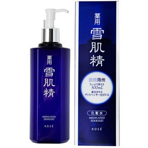 日本 雪肌精 化妆水 500ml+高丝化妆棉 80片*2盒 314.4元(393-78.6)
