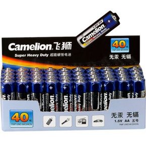 飞狮 超能碳性5号电池40节收缩装 13.5元