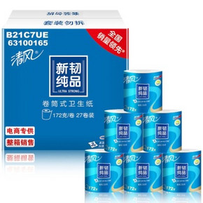 清风 新韧纯品 卷纸 3层 180gx27卷 49.9元