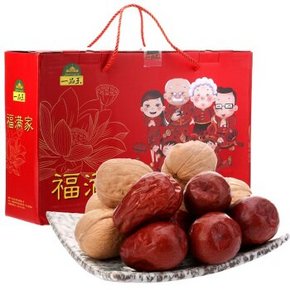 一品玉 坚果红枣礼盒  1600gx2件+红枣100g 107.9元(207.9-100)