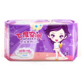 七度空间(SPACE7) 绢爽超薄338mm夜用8片装 6.9元