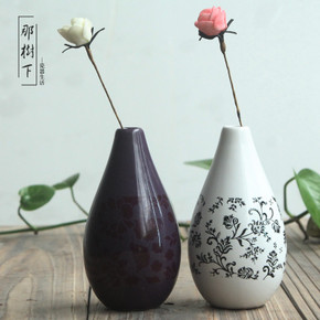 日式小清新# 现代居家客厅陶瓷插花花瓶 3.5元包邮