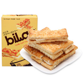 印度尼西亚进口 Bilap 比纳 香草味千层酥糕点 110g 折4.9元(9.9，99-50)