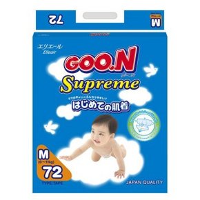 GOO.N 大王 环贴式婴儿纸尿裤 M 72片 49元